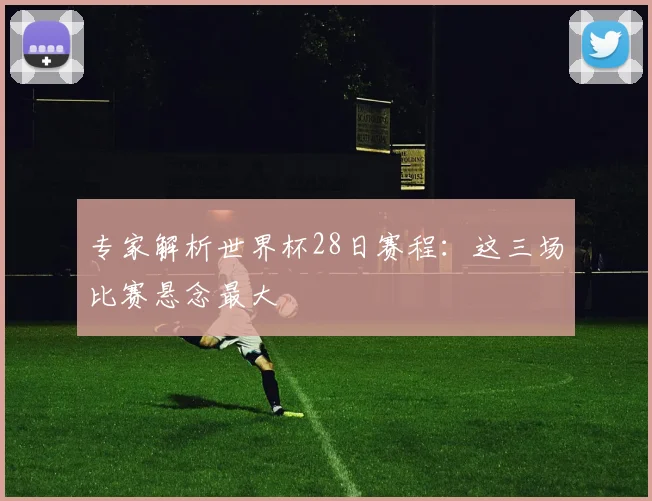专家解析世界杯28日赛程：这三场比赛悬念最大